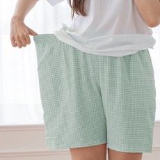 2595 남여공용 빅사이즈 아사체크 5부 잠옷바지