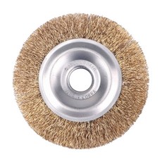 국산 평브러쉬 4인치 카본 철 스틸 와이어 그라인더 녹제거 용접 버 평면 평형 파워브러쉬 평부러쉬 평부라쉬 평브러시 종지브러쉬 탁상 휠 원형브러쉬 철브러쉬 조선소 철솔 접시 부러쉬, 1개