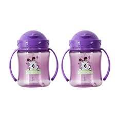 LITTLE BOBDOG Bobdog翻蓋雙柄吸管水瓶, 紫色, 2個, 250ml