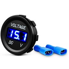 리틀브릿지 원형 볼트미터 볼트게이지 전압 매립형 메타, LED원형스위치, 1구, 1개