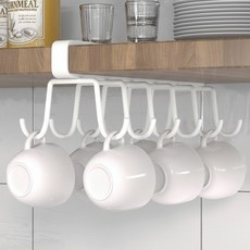 가려거든 공간활용 무타공 양면 컵걸이, 2개, 화이트