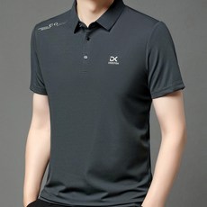라부라카 여름 남자 카라 반팔티 골프티셔츠 상무작업복 폴로상의 캐주얼 골프 스판 반팔티셔츠 상의