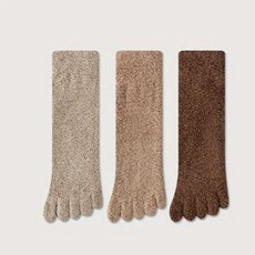 남성용 보온 발가락 양털 기모 수면양말 보온양말 FREE SIZE 3개 세트