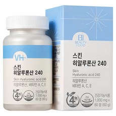 BEAUTY FOOD 玻尿酸&維生素複方錠240 60g, 60錠, 5罐
