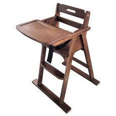 우드밸리 월넛 원목 유아식탁의자 식당 카페 업소용 아기의자 C-WB10