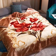 YOPENCE 양면 두꺼운 밍크이불 옛날 밍크담요 할머니담요 레오파드담요 호랑이이불