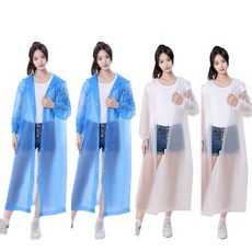체인지업 성인 일회용 우비 남자 여성 비옷 다회용 우비 4p