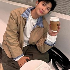 ANYOU 남성 자켓 루즈핏 클래식 롱슬리브 캐주얼 데일리 아우터