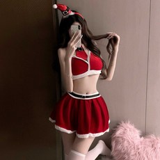 오프리 크리스마스 바니 산타걸 코스튬 세트