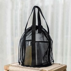 모아무어 물빠지는 목욕바구니 메쉬백, 블랙