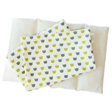 PAT-N-ZZIM 攜帶式玄米腹部熱敷包 + 綠色鬱金香外罩套組, 1套