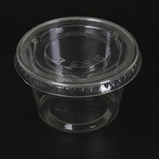 [소량] 투명소스컵용기 DC4K 4온스 뚜껑 2종류, (A1) 평뚜껑 세트, 100개