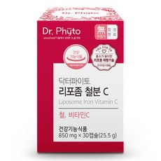 닥터파이토 리포좀 철분C 철분 비타민C 어린이 여성 임산부 철분제 영양제 GMP 인증 1박스, 30정