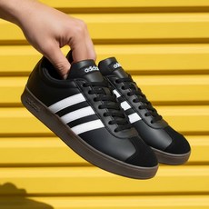 아디다스 스니커즈 VL 코트 블랙 화이트 남녀공용 운동화 레트로 클래식