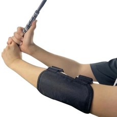 골프 팔꿈치 굽힘 방지 패드 스윙 트레이너 스윙 향상 커브드암 방지, 검정