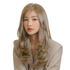 여자 붙임머리 헤어피스가발 레이어 C컬펌, 1개, 골드아이보리