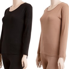 빅사이즈 여성용 피치기모 내복 상의