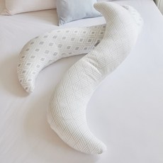 모두의러그 듀라론 냉감 S바디필로우 긴베개 롱쿠션 커버+휴비스 솜, 바디필로우 커버+휴비스 솜, 그리드화이트