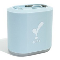 이츠라이프 휴대용 전동 에어펌프 공기주입기, 블루, 1개