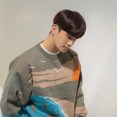 남성용 베이직 탈모 정수리 커버 투블럭 가발 L, 다크블랙, 1개