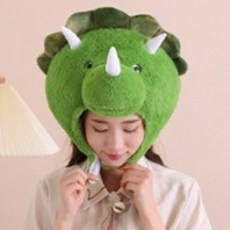 fooi 동물모자 140종류 사진관모자 파티모자 단체모자 인형탈 인형극, 109 세뿔공룡, 1개
