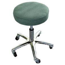 초이시스 프리미엄 고탄력 둥근 원형 의자 커버, 모카그린, 1개