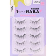 IHara Petit Up 附膠水 5對假睫毛 MJ09, 黑色, 2個