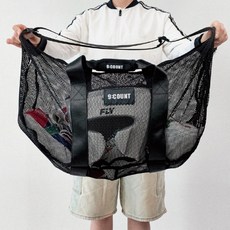 9count 복싱 메쉬 백팩 더플백 스포츠백 짐백 크로스백, 02_더플백_블랙, 1개