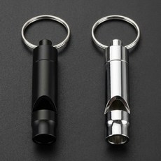 APOGEE 휴대용 호루라기 여행용 호루라기 호신용 열쇠고리 휘슬, 블랙, 1개