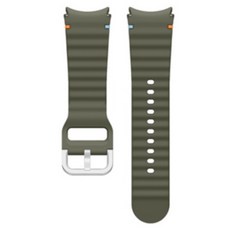 삼성 정품 갤럭시 워치7 스트랩 40mm 워치 4 5 6 7 프로 실리콘 스트랩 삼성정품 물결 스트랩, 1개, 카키(M/L)