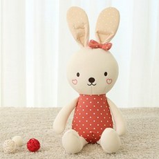 베베라온 토토리 오가닉 토끼 인형 아기 유아 애착인형, 1.오가닉 토끼 애착인형 루리S(레드), 1개