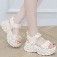 데일리무드 여성 여름 통굽 벨크로 키높이 샌들 (5cm)