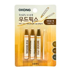 오공 찍힘 나무바닥 강화마루보수 크레용 DIY 거실, 어두운색 1세트, 1개
