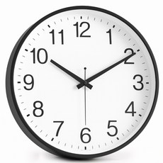 리갈 305 심플 무소음 벽시계, 블랙