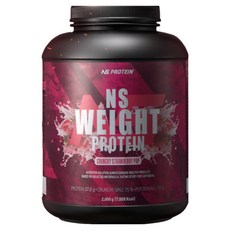 NS 웨이트 프로틴 크런치 딸기팝 2kg 벌크업 프로틴, 1개
