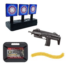 토이즈데이 알로이 메탈 모델 건 + 스마트 타켓 6mm 안전한 소프트탄 발사 소총 권총 장난감 총, MP7, 1개