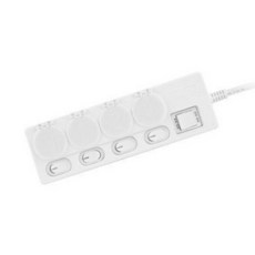 루가르 안전커버 멀티탭 4구 절전형 과부하차단, 안전커버 1.5M, 1개, 안전커버 4구, 1.5m