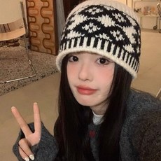 govbom 여성 버킷 니트 비니 모자