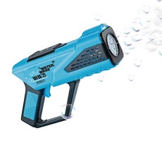 LED Light 워터워즈 자동 버블건 불빛 반짝 라이트 풍성한 비눗방울 비누방울, 블루, 1개