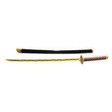 UB 카타나 LED 광선검 일륜도 귀멸의 칼날 충전식 발광검 일본도 코스프레, 1개, 블랙라이트닝화이트
