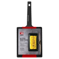 [백화점입점브랜드] am 인덕션 빅 계란말이팬 25x21cm 특대형 사각 프라이팬 브런치팬 에그팬 계란후라이팬 코팅, 1개, 25cm