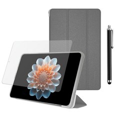 ALLDOCUBE Iplay70 Mini Pro 플립 케이스 + 저반사 필름 + 터치펜, 다크 그레이, 1개 다크 그레이, 1개