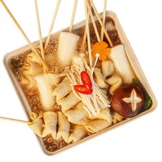 이룸찬 부산 물떡 & 어묵꼬치 오뎅 12개 + 떡 8개 오뎅탕 오뎅꼬치 캠핑음식 어묵탕, 1개, 1.02kg