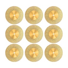 tinduo 티타늄 코팅다이아 절단석 돌 대리석 금속 커팅 미니 다이아몬드날 10장 어댑터2개 세트, 16mm, 1개