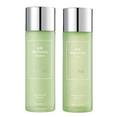 수분 스킨로션 김정문알로에 큐어 모이스트 카밍 토너 + 에멀젼 각 130ml 피부 진정 쿨링 알로에화장품, 1세트