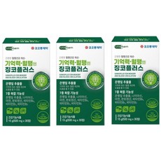 [굿즈앤라이프] 식약처인증 은행잎추출물 기억력 집중력 혈행개선 징코 플러스 1개월분 혈행 인지 건강 개선 순환 치매예방 뇌 두뇌 영양제 혈액순환개선제 혈행개선제