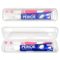 페리오 엘지 치약 칫솔 세트 휴대용 여행 양치 케이스, 10개, 50ml