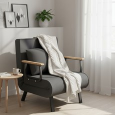 접이식 소파 침대 1인용 접이식 침대 바퀴가 달려 있어 가정 사무실 점심시간에 사용하기 적합합니다., 회색