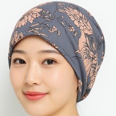 소르니 플라워 빈티지 여성 두건 6color