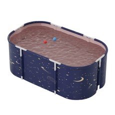 - 折疊澡盆 摺疊泡澡 沐浴桶, 1個, 【星空藍】可摺收泡澡桶